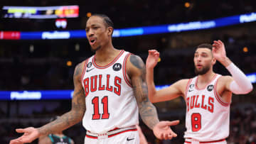 DeMar DeRozan, Zach LaVine, Chicago Bulls, NBA 2K24 Ratings (Photo by Michael Reaves/Getty Images)