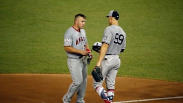 New York Yankees. Aaron Judge. Mike Trout (Photo by Patrick McDermott/Getty Images)