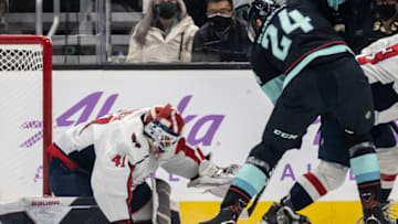 Vitek Vanecek, Washington Capitals Mandatory Credit: Stephen Brashear-USA TODAY Sports