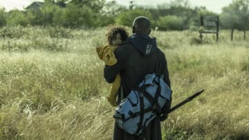 Lennie James as Morgan Jones, Avaya White as Baby Mo - Fear the Walking Dead _ Season 7, Episode 12 - Photo Credit: Lauren "Lo" Smith/AMC