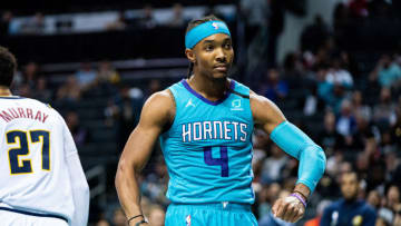 CHARLOTTE, NORTH CAROLINA - MARCH 05: Devonte' Graham #4 of the Charlotte Hornets (Photo by Jacob Kupferman/Getty Images)