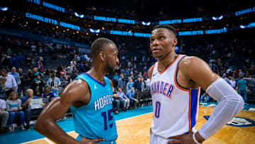 Kemba Walker, Russell Westbrook,OKC Thunder trade deadline series (Photo by Zach Beeker/NBAE via Getty Images)