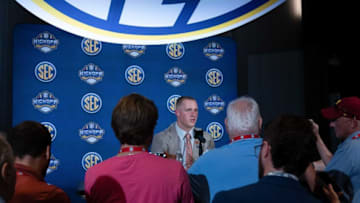 Auburn footballAuburn's Luke Deal takes part in the 2023 SEC Football Kickoff Media Days at the Nashville Grand Hyatt on Broadway, Tuesday, July 18, 2023.