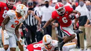 Oct 10, 2020; Athens, Georgia, USA; Georgia Bulldogs running back Kenny McIntosh Mandatory Credit: Dale Zanine-USA TODAY Sports
