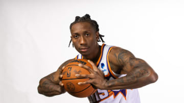Oct 2, 2023; Phoenix, AZ, USA; Phoenix Suns guard Saben Lee poses for a portrait during media day at Footprint Center. Mandatory Credit: Mark J. Rebilas-USA TODAY Sports
