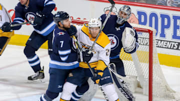 WINNIPEG, MB - MARCH 25: Ben Chiarot . (Photo by Jonathan Kozub/NHLI via Getty Images)