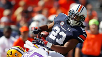Auburn's offense was not at its best Saturday. Here, Ryan Davis drops a pass. (Photo by Kevin C. Cox/Getty Images)