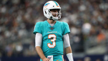 ARLINGTON, TEXAS - SEPTEMBER 22: Josh Rosen #3 of the Miami Dolphins at AT&T Stadium on September 22, 2019 in Arlington, Texas. (Photo by Ronald Martinez/Getty Images)