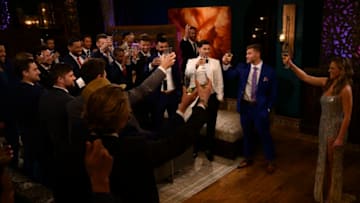 THE BACHELORETTE - "1501" - It's a tractor...It's a plane...It's the self-appointed king of the jungle! Hannah's search for fierce love is matched with fierce competition as one hopeful bachelor sets a high bar by jumping the fence, while another pops out from the limo, in true beast fashion. At the end of the day, whether he is a golf pro looking to be Hannah's hole-in-one, a Box King seeking a woman who checks all his boxes, or a man with a custom-made pizza delivery, everyone wants a piece of Hannah's heart on the highly anticipated 15th season of "The Bachelorette," premiering MONDAY, MAY 13 (8:00-10:01 p.m. EDT), on The ABC Television Network. (ABC/John Fleenor)JOE, MIKE, CHASEN, MATTHEW, JONATHAN, LUKE S., DUSTIN, CAM, DYLAN, LUKE P., HANNAH BROWN