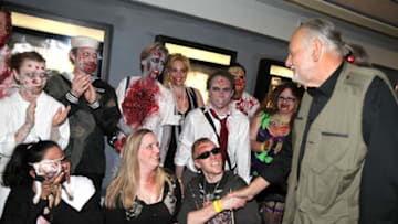 NEW YORK - MAY 16: Director George A. Romero and Zombies attend the premiere of "Survival of the Dead" at Village East Cinema on May 16, 2010 in New York City. (Photo by Ben Hider/Getty Images)