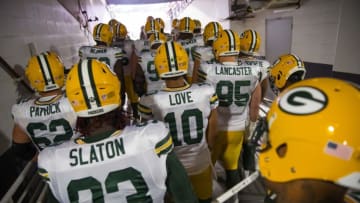 Oct 28, 2021; Glendale, Arizona, USA; Green Bay Packers quarterback Jordan Love (10) against the Arizona Cardinals at State Farm Stadium. Mandatory Credit: Mark J. Rebilas-USA TODAY Sports