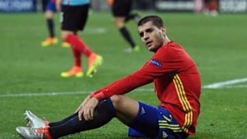 NICE, FRANCE - JUNE 17: Alvaro Morata of Spain looks on during the UEFA EURO 2016 Group D match between Spain and Turkey at Allianz Riviera Stadium on June 17, 2016 in Nice, France. (Photo by David Ramos/Getty Images)