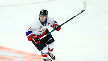 HAMILTON, ON - JANUARY 16: Alexis Lafreniere #11 of Team White skates during the 2020 CHL/NHL Top Prospects Game against Team Red at FirstOntario Centre on January 16, 2020 in Hamilton, Canada. (Photo by Vaughn Ridley/Getty Images)