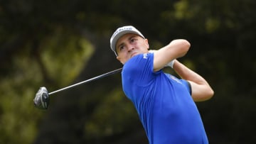 THOUSAND OAKS, CALIFORNIA - OCTOBER 22: Justin Thomas of the United States during the first round of the Zozo Championship @ Sherwood on October 22, 2020 in Thousand Oaks, California. (Photo by Harry How/Getty Images)
