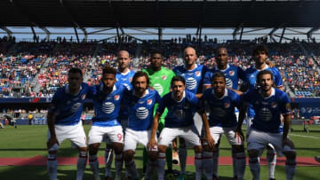Jul 28, 2016; San Jose, CA, USA; MLS players pose for a team photo before the 2016 MLS All-Star Game at Avaya Stadium. Mandatory Credit: Kyle Terada-USA TODAY Sports