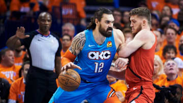 Steven Adams #12 of the Oklahoma City Thunder (Photo by Cooper Neill/Getty Images)