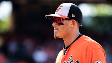 BALTIMORE, MD - JUNE 16: Starlin Castro #13 of the Miami Marlins looks on during the third inning against the Miami Marlins at Oriole Park at Camden Yards on June 16, 2018 in Baltimore, Maryland. (Photo by Scott Taetsch/Getty Images)
