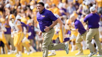 LSU football head coach Ed Orgeron (Photo by Wesley Hitt/Getty Images)