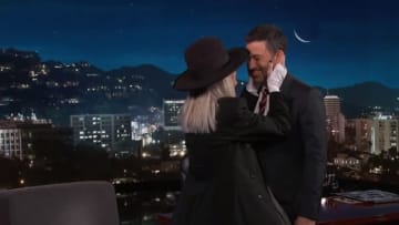Diane Keaton and Jimmy Kimmel on Jimmy Kimmel Live, courtesy of ABC