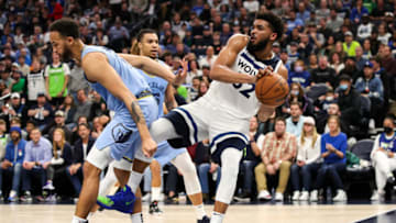 Kyle Anderson, Karl-Anthony Towns, Minnesota Timberwolves (Photo by David Berding/Getty Images)