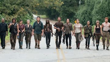 Tyler James Williams as Noah, Seth Gilliam as Father Gabriel Stokes, Norman Reedus as Daryl Dixon, Alanna Masterson as Tara Chambler, Melissa McBride as Carol Peletier, Josh McDermitt as Eugene Porter, Danai Gurira as Michonne, Andrew Lincoln as Rick Grimes, Steven Yeun as Glenn Rhee, Lauren Cohan as Maggie Greene, Sonequa Martin-Green as Sasha Williams, Christian Serratos as Rosita Espinosa, Michael Cudlitz as Sgt. Abraham Ford, The Walking Dead -- AMC