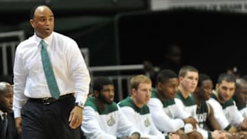 Dec. 14, 2012; Coral Gables, FL, USA; Charlotte 49ers head coach Alan Major walks the bench during the first half against the Miami Hurricanes at the BankUnited Center. Miami won 77-46. Mandatory Credit: Steve Mitchell-USA TODAY Sports