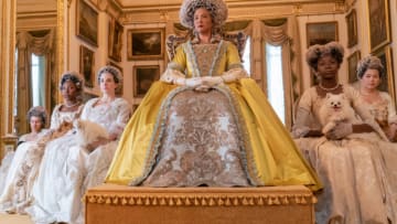 BRIDGERTON GOLDA ROSHEUVEL as QUEEN CHARLOTTE in episode 105 of BRIDGERTON Cr. LIAM DANIEL/NETFLIX © 2020