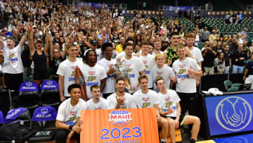 Nov 22, 2023; Honolulu, HI, USA; Purdue Boilermakers fans cheer their team after defeating the Marquette Golden Eagles to win the Allstate Maui Invitational Tournament at SimpliFi Arena at Stan Sheriff Center. Mandatory Credit: Steven Erler-USA TODAY Sports