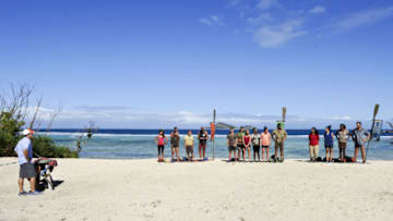 "Vote Early, Vote Often" - Jeff Probst addresses the three tribes on the sixth episode of SURVIVOR: Game Changers, airing Wednesday, April 5 (8:00-9:00 PM, ET/PT) on the CBS Television Network. Photo: Jeffrey Neira/CBS Entertainment ÃÂ©2017 CBS Broadcasting, Inc. All Rights Reserved.