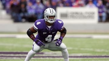 Oct 6, 2012; Manhattan, KS, USA; Kansas State Wildcats linebacker Arthur Brown (4) during a game against the Kansas Jayhawks at Bill Snyder Family Stadium. Mandatory Credit: Scott Sewell-USA TODAY Sports