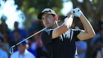 LAS VEGAS, NEVADA - OCTOBER 06: Patrick Cantlay hits off the eighth tee during the final round of the Shriners Hospitals for Children Open at TPC Summerlin on October 6, 2019 in Las Vegas, Nevada. (Photo by Tom Pennington/Getty Images)