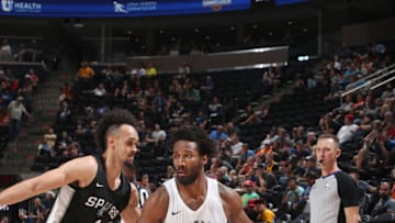 SALT LAKE CITY, UT - JULY 5: Wayne Selden #7 of the Memphis Grizzlies handles the ball against the San Antonio Spurs on July 5, 2018 at Vivint Smart Home Arena in Salt Lake City, Utah. NOTE TO USER: User expressly acknowledges and agrees that, by downloading and/or using this photograph, user is consenting to the terms and conditions of the Getty Images License Agreement. Mandatory Copyright Notice: Copyright 2018 NBAE (Photo by Joe Murphy/NBAE via Getty Images)