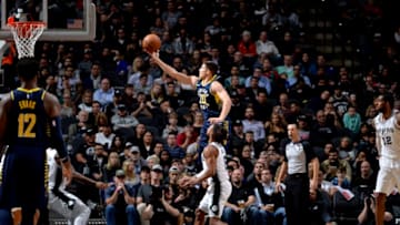SAN ANTONIO, TX - OCTOBER 24: Doug McDermott #20 of the Indiana Pacers shoots the ball against the San Antonio Spurs on October 24, 2018 at the AT&T Center in San Antonio, Texas. (Photos by Mark Sobhani/NBAE via Getty Images)