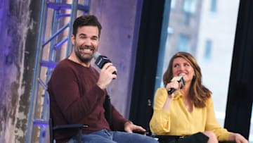 NEW YORK, NEW YORK - APRIL 06: Rob Delaney (L) and Sharon Horgan attend the AOL Build Speaker Series to discuss 'Catastrophe' Season 2 at AOL Studios In New York on April 6, 2016 in New York City. (Photo by Rob Kim/Getty Images)