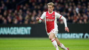 AMSTERDAM, NETHERLANDS - FEBRUARY 4: Frenkie de Jong of Ajax during the Dutch Eredivisie match between Ajax v NAC Breda at the Johan Cruijff Arena on February 4, 2018 in Amsterdam Netherlands (Photo by Erwin Spek/Soccrates/Getty Images)