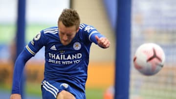 Leicester City's Jamie Vardy (Photo by NIGEL FRENCH/POOL/AFP via Getty Images)