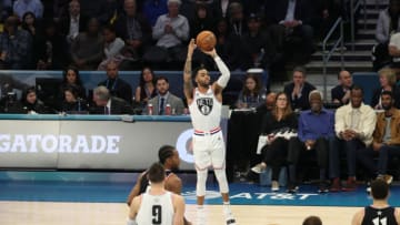 Brooklyn Nets D'Angelo Russell 2019 NBA All-Star Game. Mandatory Copyright Notice: Copyright 2019 NBAE (Photo by Joe Murphy/NBAE via Getty Images)