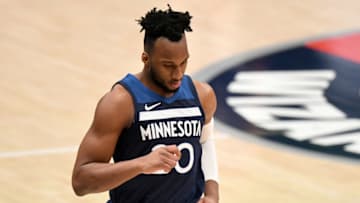 Josh Okogie of the Minnesota Timberwolves has been at the forefront of the team's presence in the community over the past year. (Photo by Will Newton/Getty Images)