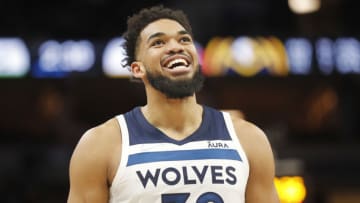 Minnesota Timberwolves center Karl-Anthony Towns has led his squad to an above-.500 record. Mandatory Credit: Bruce Kluckhohn-USA TODAY Sports