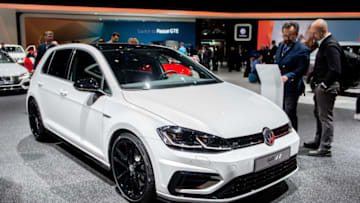 GENEVA, SWITZERLAND - MARCH 05: Volkswagen Golf is displayed during the first press day at the 89th Geneva International Motor Show on March 5, 2019 in Geneva, Switzerland. (Photo by Robert Hradil/Getty Images)