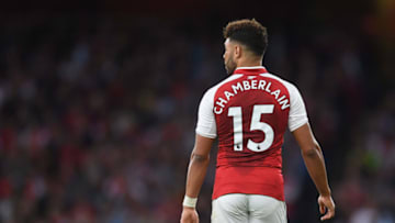LONDON, ENGLAND - AUGUST 11: Alex Oxlade-Chamberlain of Arsenal in action during the Premier League match between Arsenal and Leicester City at Emirates Stadium on August 11, 2017 in London, England. (Photo by Michael Regan/Getty Images)