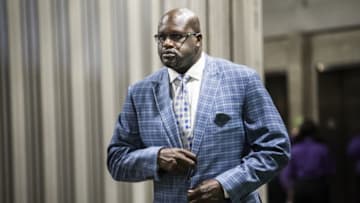 LOS ANGELES, CA - FEBRUARY 18: Shaquille O'Neal arrives ahead of the 2018 NBA All-Star Game at the Staples Center in Los Angeles, California on February 18, 2018. (Photo by Philip Pacheco/Anadolu Agency/Getty Images)