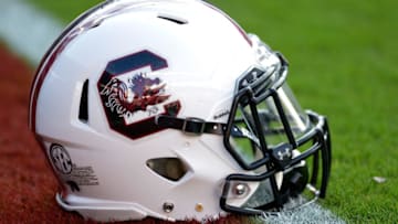COLUMBIA, SC - SEPTEMBER 06: Detail photo of a South Carolina Gamecocks helmet during their game against the East Carolina Pirates at Williams-Brice Stadium on September 6, 2014 in Columbia, South Carolina. South Carolina won 33-23. (Photo by Grant Halverson/Getty Images)
