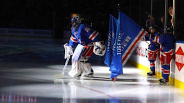 NEW YORK, NY - MAY 09: Henrik Lundqvist #30 of the New York Rangers takes the ice prior to Game Six against the Ottawa Senators of the Eastern Conference Second Round during the 2017 NHL Stanley Cup Playoffs at Madison Square Garden on May 9, 2017 in New York City. (Photo by Bruce Bennett/Getty Images)