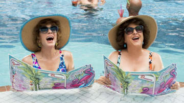 Kristen Wig as Star and Annie Mumolo as Barb in Barb and Star Go to Vista Del Mar. Photo Credit: Cate Cameron