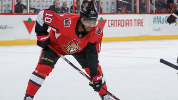 OTTAWA, ON - JANUARY 18: xx of the Ottawa Senators skates against the Calgary Flames at Canadian Tire Centre on January 18, 2020 in Ottawa, Ontario, Canada. (Photo by Andre Ringuette/NHLI via Getty Images)