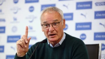 LEICESTER, ENGLAND - AUGUST 11: Manager Claudio Ranieri talks to the media during the Leicester City press conference at King Power Stadium on August 11 , 2016 in Leicester, United Kingdom. (Photo by Plumb Images/Leicester City FC via Getty Images)