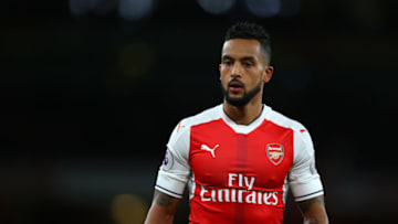LONDON, ENGLAND - APRIL 26: Theo Walcott of Arsenal during the Premier League match between Arsenal and Leicester City at Emirates Stadium on April 26, 2017 in London, England. (Photo by Catherine Ivill - AMA/Getty Images)