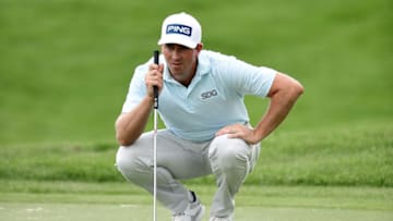 BLAINE, MINNESOTA - JULY 25: Michael Thompson of the United States looks over a putt on the 12th green during the third round of the 3M Open on July 25, 2020 at TPC Twin Cities in Blaine, Minnesota. (Photo by Stacy Revere/Getty Images)