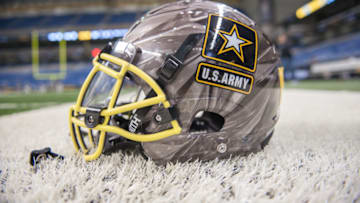 January 9, 2016: US Army All-American Bowl helmet the Alamo Dome in San Antonio, Texas. (Photo by Torrey Purvey/Icon Sportswire) (Photo by Torrey Purvey/Icon Sportswire/Corbis/Icon Sportswire via Getty Images)
